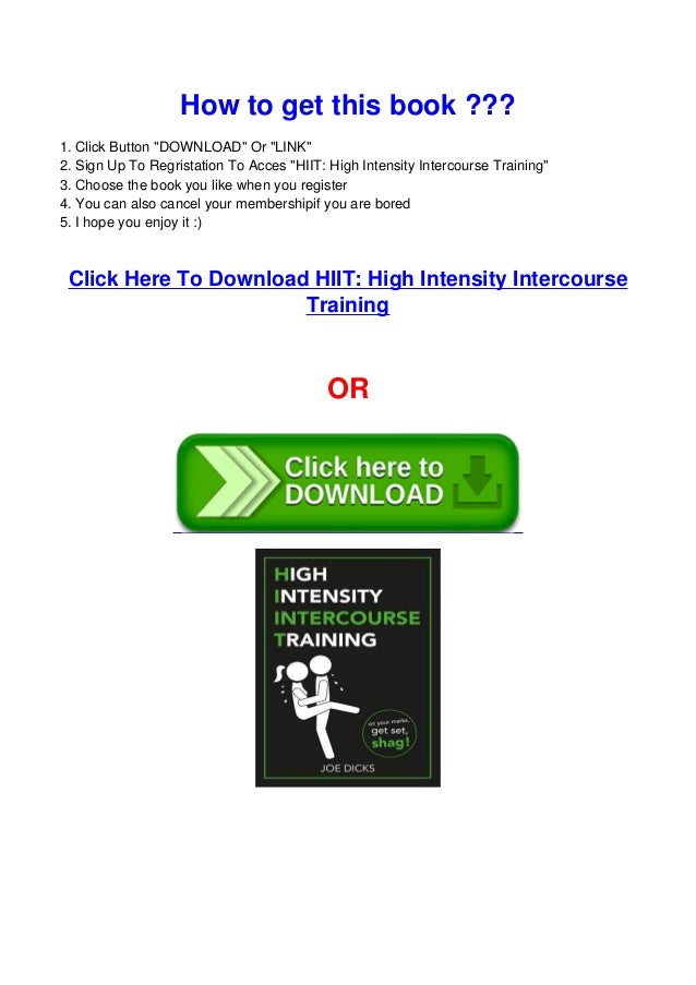 High Intensity Intercourse Training Joe Dicks